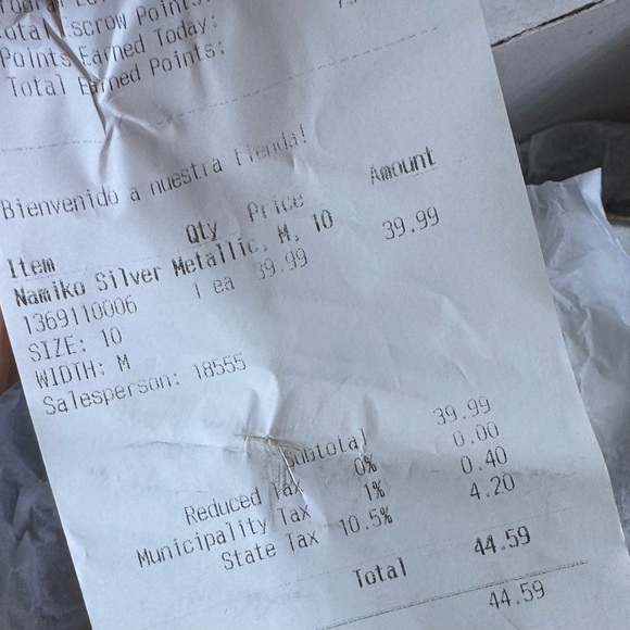 Silver BKS Block Heel Sandals - Size 10M - Picture 14 of 14